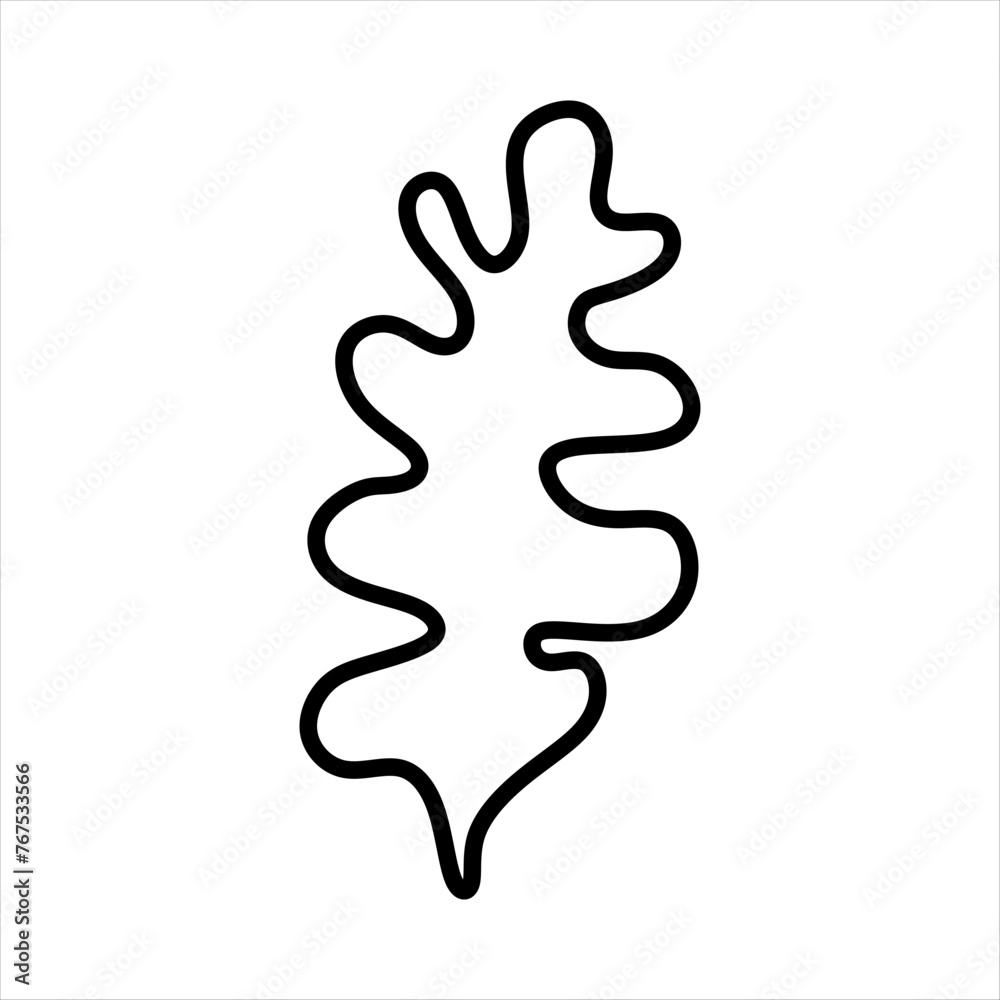 Outline Algae Plant Abstract Vector Element Outline Algae Plant Abstract Vector Element