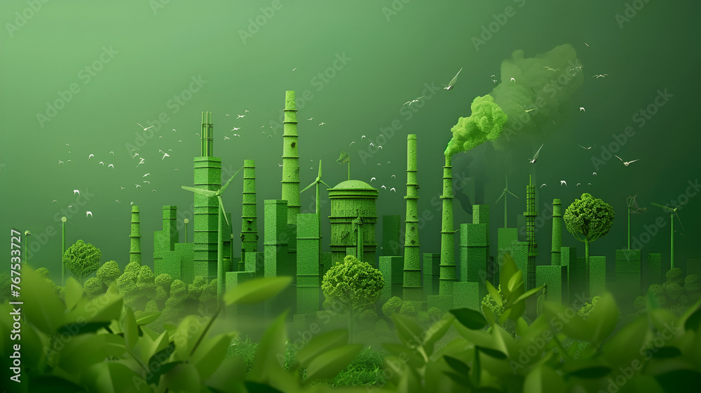green industry , generative image