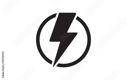 Tablou pe pânză Lightning bolt icon set