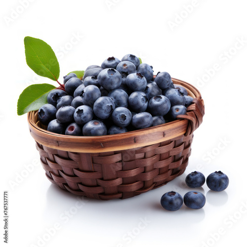 fresh blueberry in basket