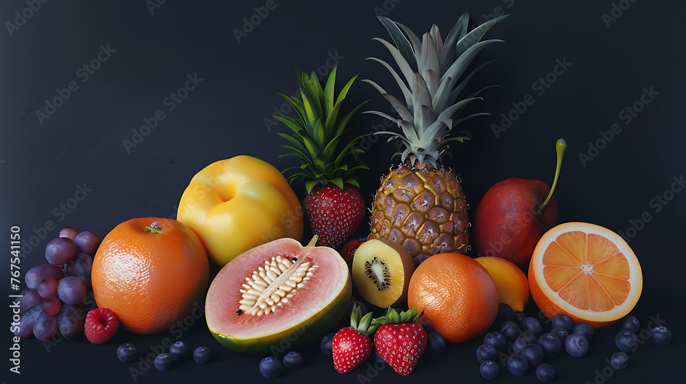 Fun fruits wallpaper, add vitamins and minerals to the body Fun fruits wallpaper, add vitamins and minerals to the body