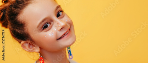 Kid smile joyful child cheerful happy little girl