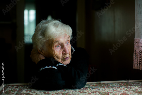 A psychological portrait of an older woman.