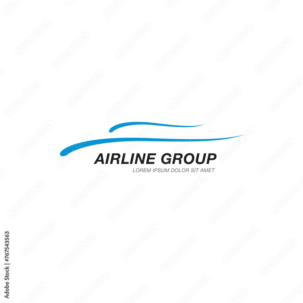 Airlines logo template graphic design