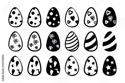 easter egg, simple vector hand draw sketch doodle
