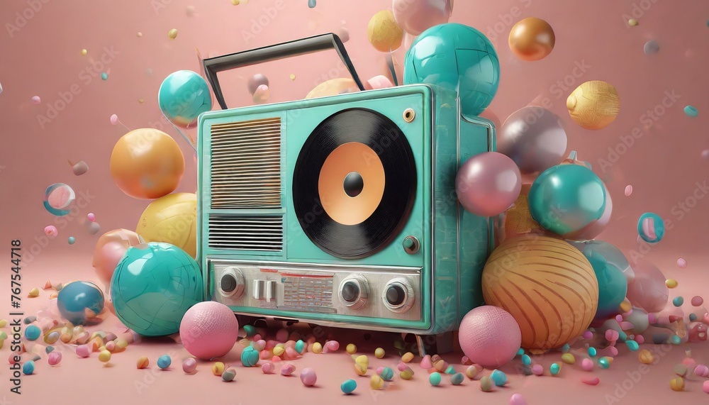 Obraz premium party balloons and notes