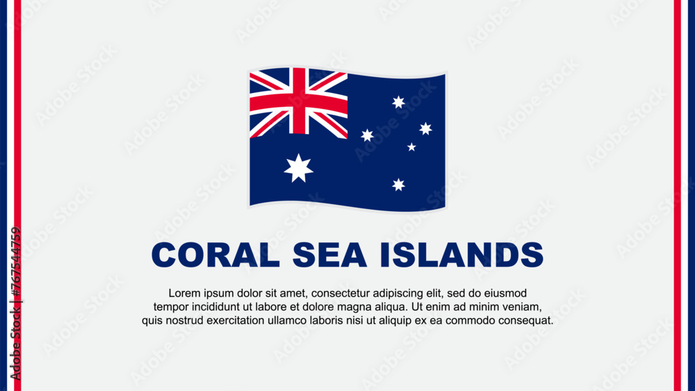 Coral Sea Islands Flag Abstract Background Design Template. Coral Sea Islands Independence Day Banner Social Media Vector Illustration. Coral Sea Islands Cartoon Coral Sea Islands Flag Abstract Background Design Template. Coral Sea Islands Independence Day Banner Social Media Vector Illustration. Coral Sea Islands Cartoon