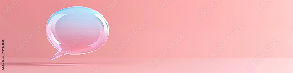 Obraz premium AI art, pastel color speech bubble background