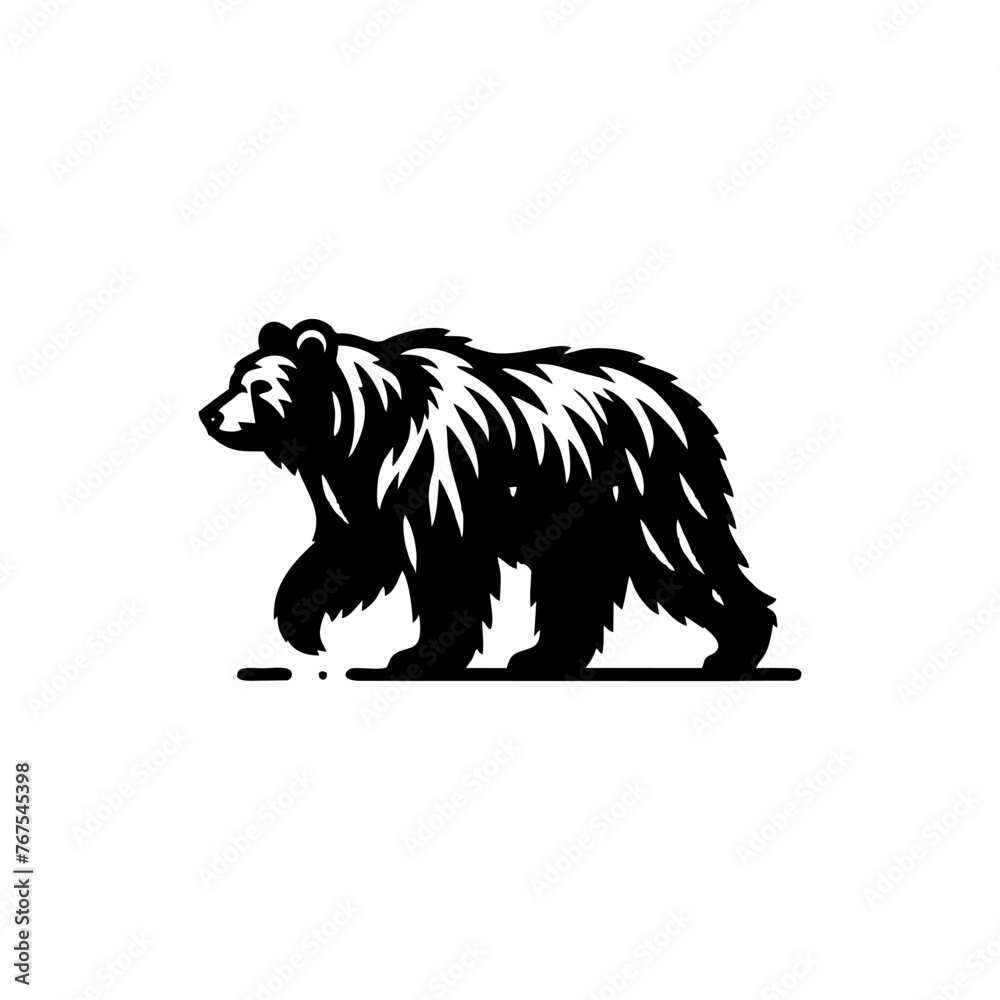 black and white bear vector. bear logo design template black and white bear vector. bear logo design template