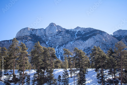 Icy Peaks: Dramatic Winter Mountain Scenery