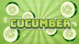 White and green cucumber 3d editable text effect - font style