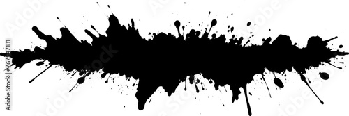 artistic texture of ink brush strokes  Isolated ink splashes and drops. Different handdrawn spray design  grunge splash