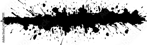 artistic texture of ink brush strokes, Isolated ink splashes and drops. Different handdrawn spray design, grunge splash