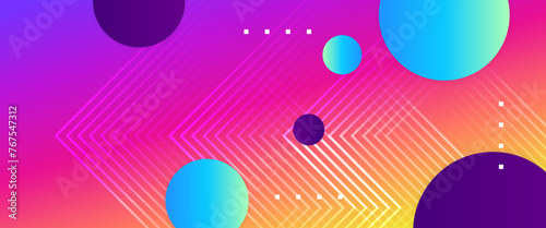 Colorful abstract gradient banner with shapes. For business banner, formal backdrop, prestigious voucher, luxe invite, wallpaper and background