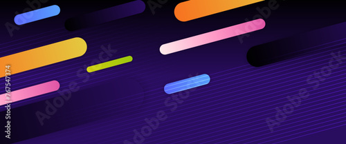 Colorful abstract gradient banner with shapes. For business banner, formal backdrop, prestigious voucher, luxe invite, wallpaper and background