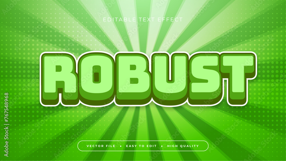 Green and white robust 3d editable text effect - font style Green and white robust 3d editable text effect - font style