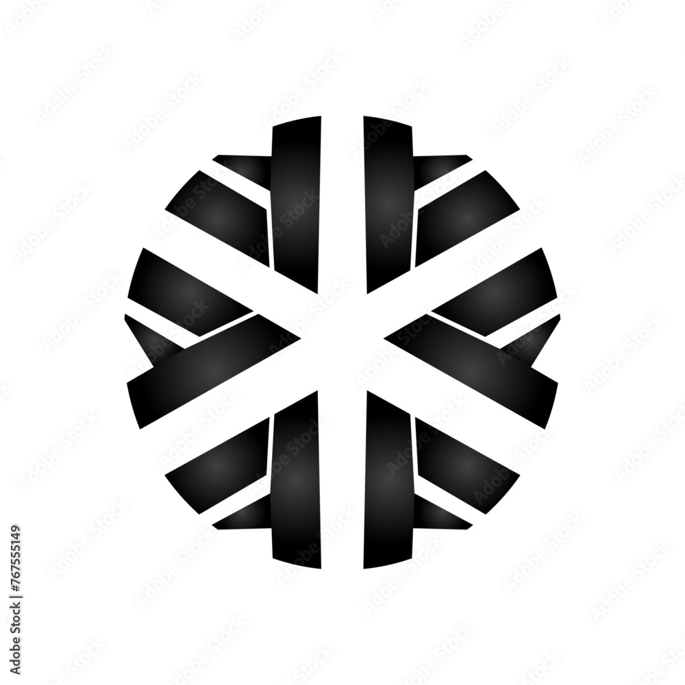 Obraz premium Modern simple elegant circular F logo