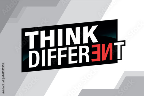 think different poster banner graphic design icon logo sign symbol social media website coupon

