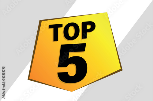 top 5 poster banner graphic design icon logo sign symbol social media website coupon

