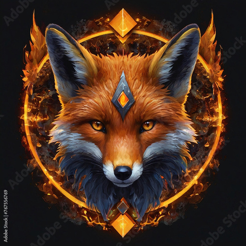 Animal character illustration head fox © wonderland
