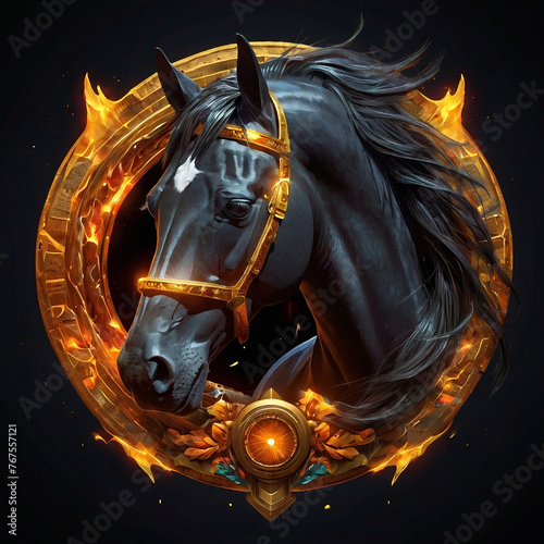 Animal character illustration head horse