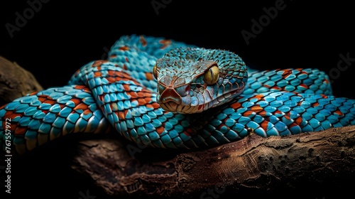  beautiful colorful snake, brazilian rainbow boa. Neural network AI generated Pro Photo
 photo