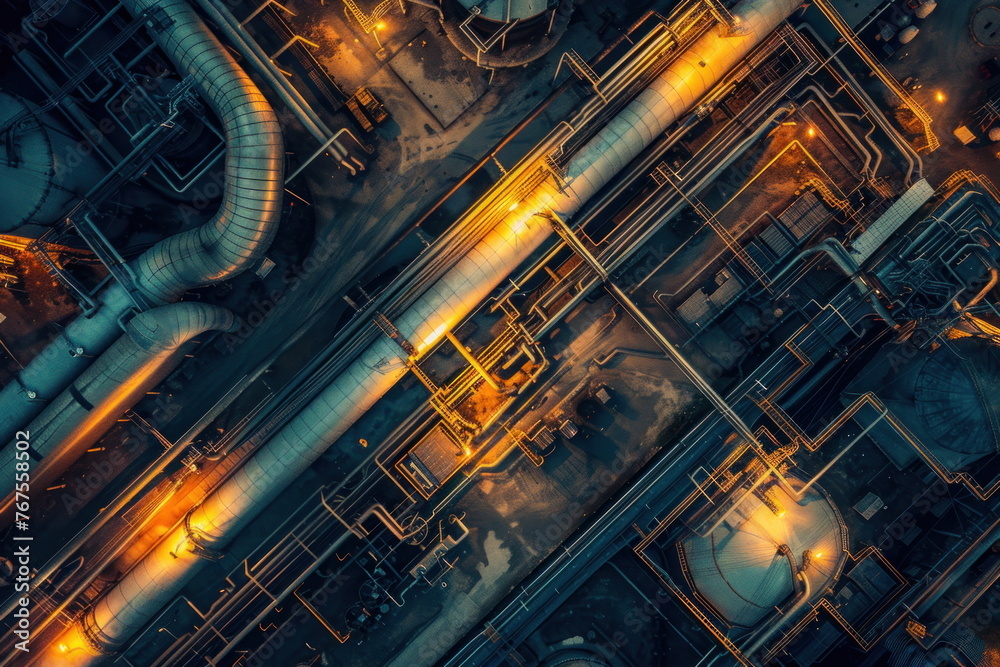 oil pipeline with building background, oil storage oil pipeline with building background, oil storage