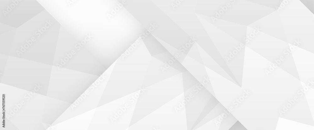 Fototapeta premium White vector gradient abstract banner design. Graphic design element modern style concept for background, banner, flyer, card, wallpaper, cover, or brochure