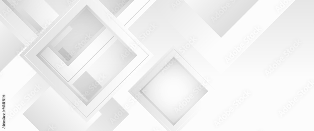 Obraz premium White vector minimalist simple abstract geometric banner. Graphic design element modern style concept for background, banner, flyer, card, wallpaper, cover, or brochure