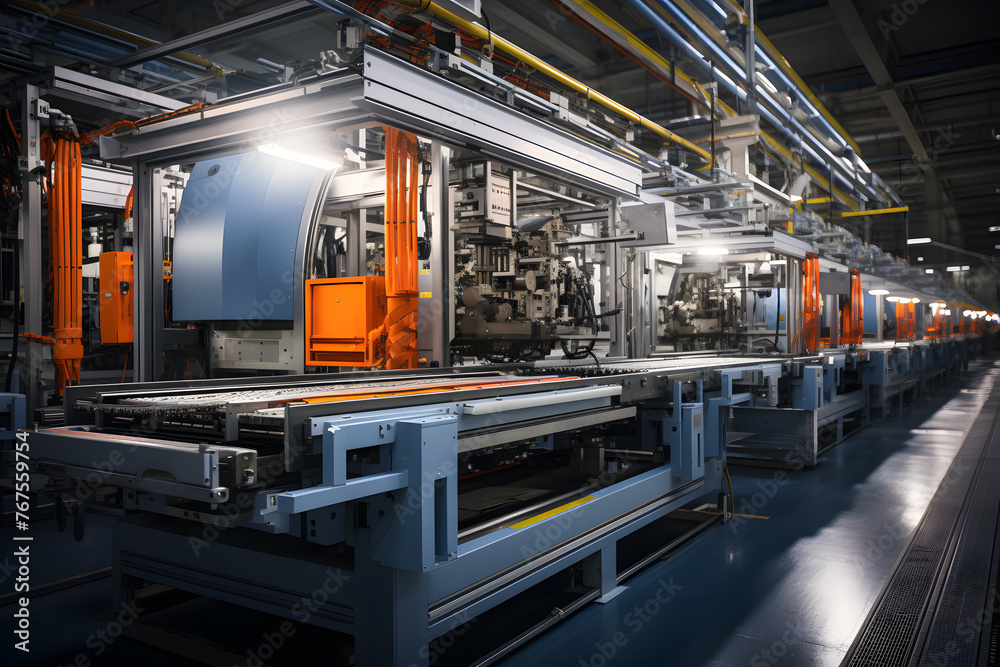 Fototapeta premium industrial workshop with modern digital machines. business industry