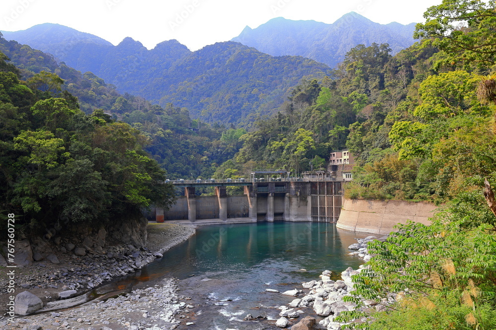 Neidong Forest Recreation Area situated at the upstream of Nanshih Creek, Wulai District, New Taipei City, Taiwan