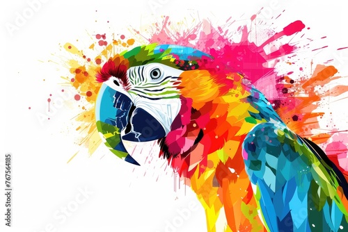 Abstract Rainbow Parrot Design  © Dinaaf