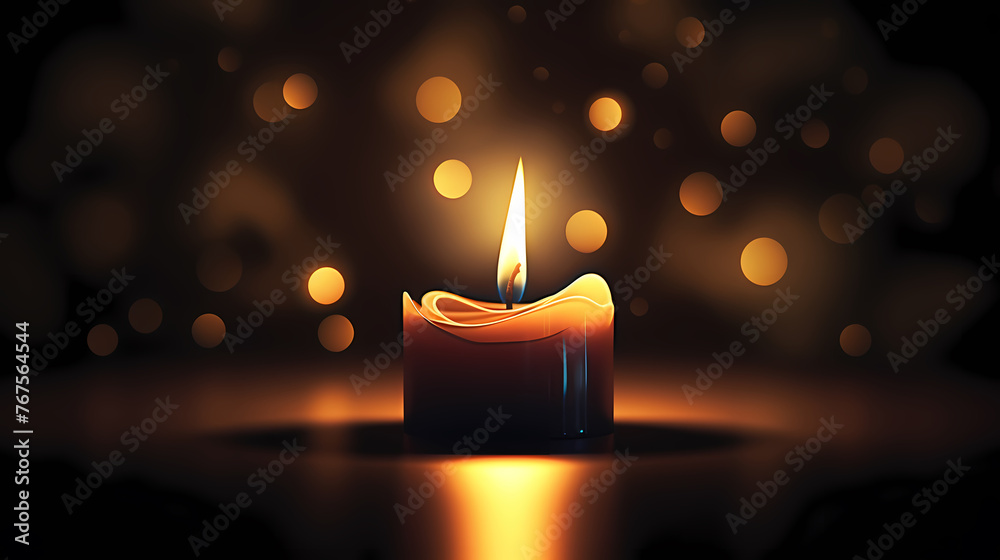 Flickering candlelight illuminates the room, creating an enchanting atmosphere Flickering candlelight illuminates the room, creating an enchanting atmosphere