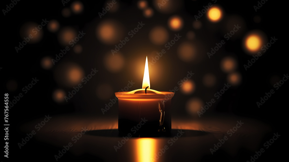 Flickering candlelight illuminates the room, creating an enchanting atmosphere Flickering candlelight illuminates the room, creating an enchanting atmosphere