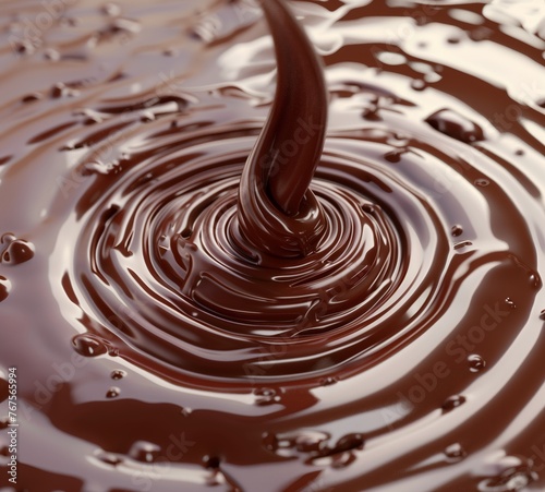 A chocolate river is flowing down a hill