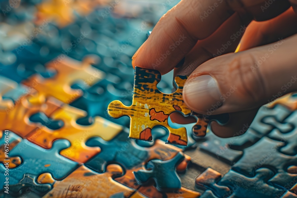 Collaborative Endeavor: The Click of Puzzle Pieces Revealing a Hidden Picture Collaborative Endeavor: The Click of Puzzle Pieces Revealing a Hidden Picture