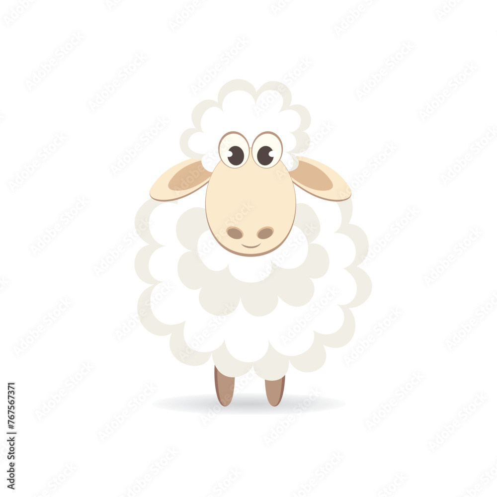 Cute cartoon sheep. Vector illustration Cute cartoon sheep. Vector illustration