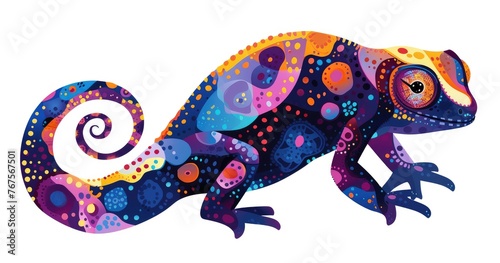 Colorful Chameleon Fantasy Art

