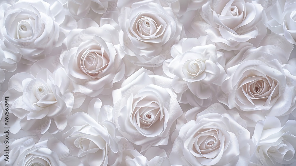 white paper flower decorative background ,Generative ai, white paper flower decorative background ,Generative ai,