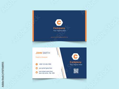 visiting card Modern, Creative business card, name card, corporate, contact us, void, grab, bulletin, introduction, recruitment, elegant,real estate orange business card