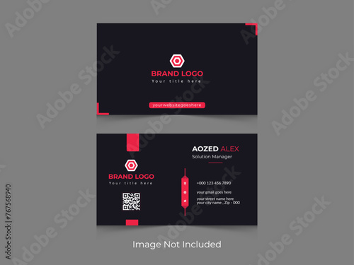 visiting card Modern, Creative business card, name card, corporate, contact us, void, grab, bulletin, introduction, recruitment, elegant,real estate orange business card