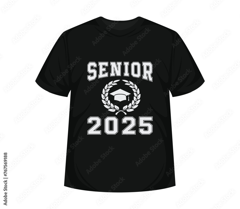 Class of 2025 Lettering  for greeting Text for graduation T shirt design