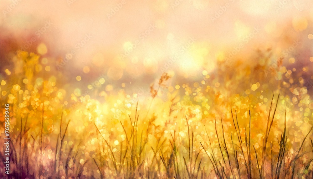 Abstract background inspired by a shimmering meadow after the evening rain.
