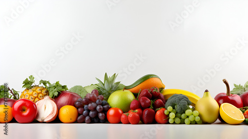 A collection of various vegetables placed on a white background 