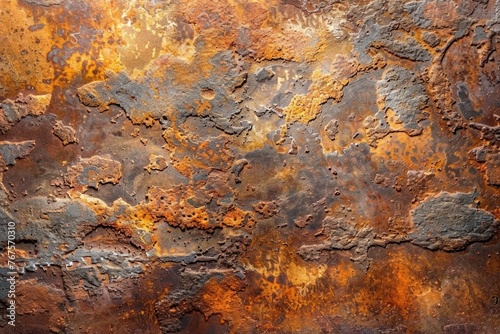 Rusty orange brown metal Corten steel stone grunge. Generative Ai