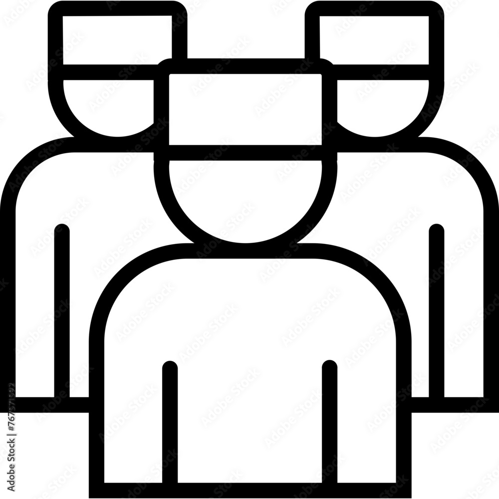 Community Line Icon Design Vector Ramadan Community Line Icon Design Vector Ramadan