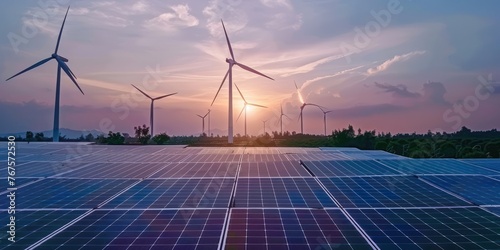 Renewable energy solution on top of a structure harnessing solar power.