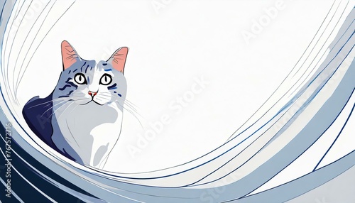 cat on a white background