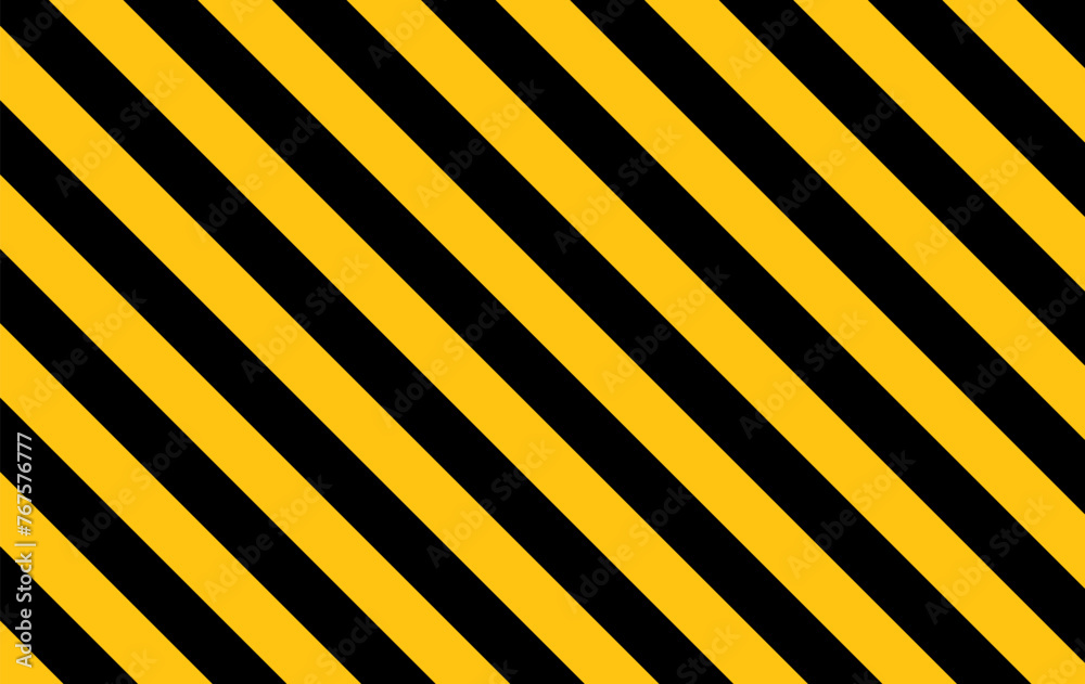 Warning yellow black diagonal stripes line. Safety stripe warning caution hazard danger road vector sign symbol. - obrazy, fototapety, plakaty 