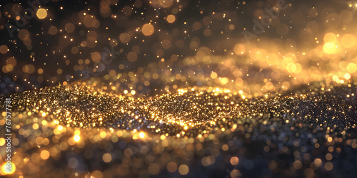 Light Christmas Golden Luxury Glitter Background 